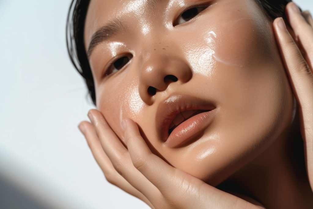 Singaporean woman serum portrait adult skin.